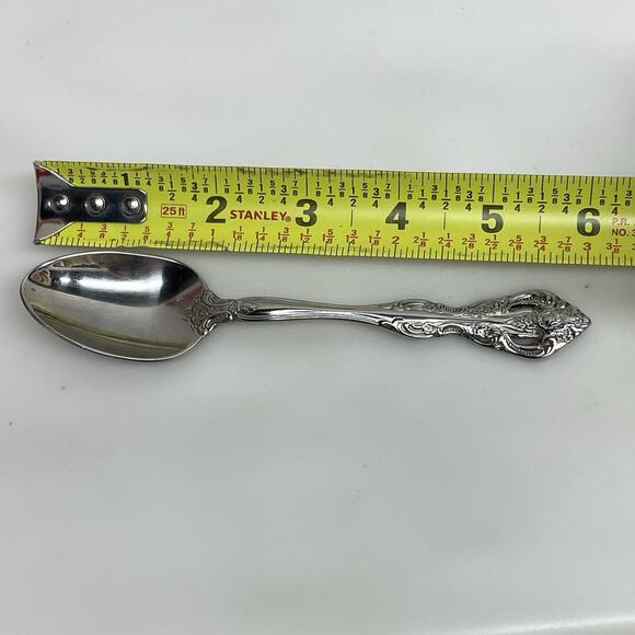 Sold! $24 6 Heirloom Oneida Michelangelo 18/10 Stainless Steel Spoons Teaspoon - Picture 6 of 7